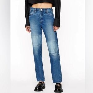 FRAME Le Slouch Jeans‎ Patch Mending Straight Leg